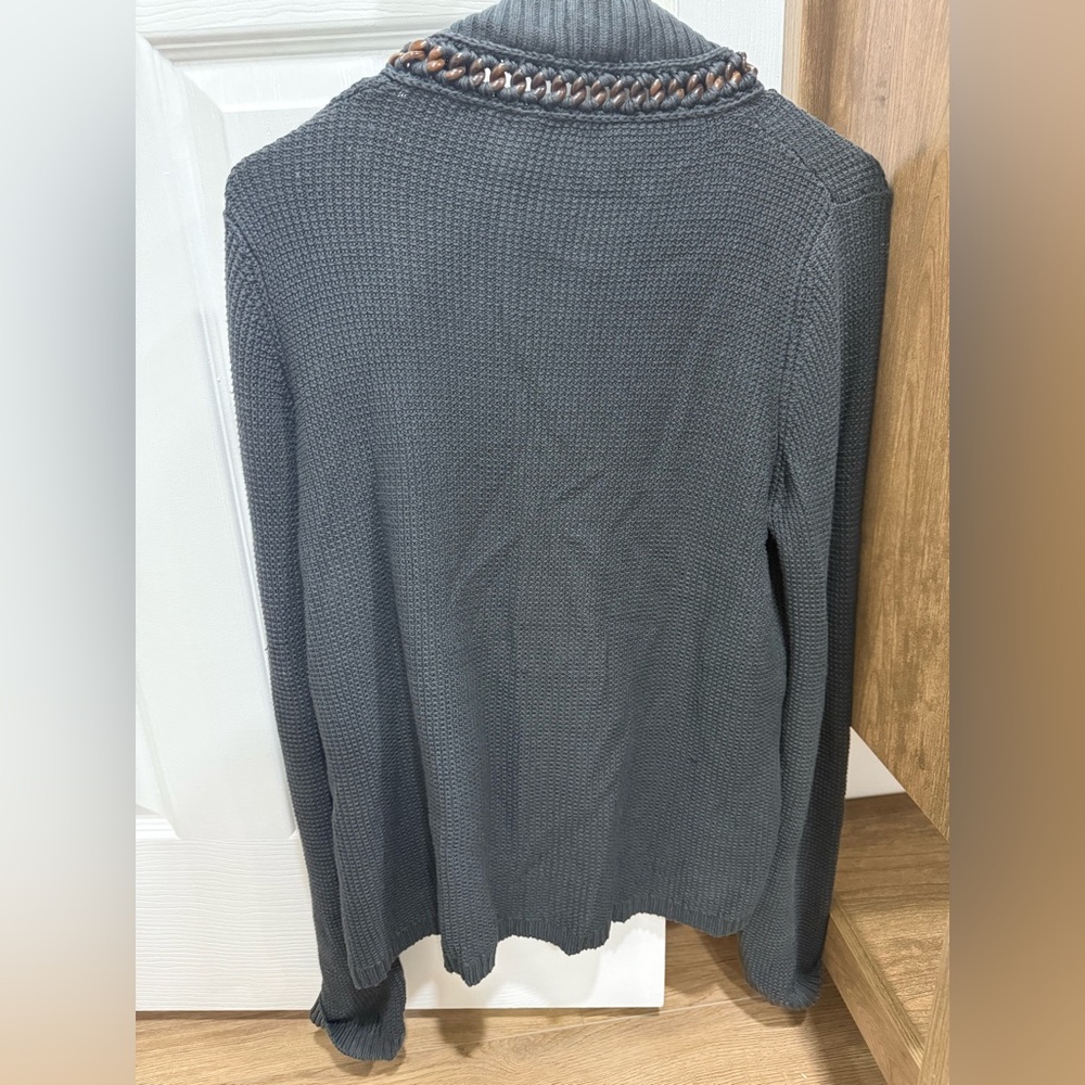 MaxMara Women's Gray Open-Front Sweater Cardigan - Picture 4 of 5